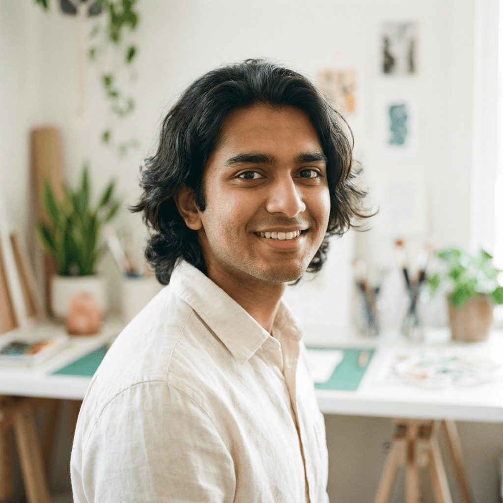 Prajogi Landscaping founder standing in a Toronto backyard